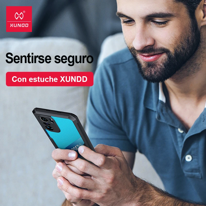 POCO F3 funda Airbag Xundd – carcasa transparente a prueba de golpes - imagen 5