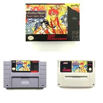 Cartucho de juego Arabian Nights Desert Spirit King para videojuego snes ntsc pal