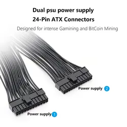 Cable Adaptador Y Dual Fuentes Alimentación ATX