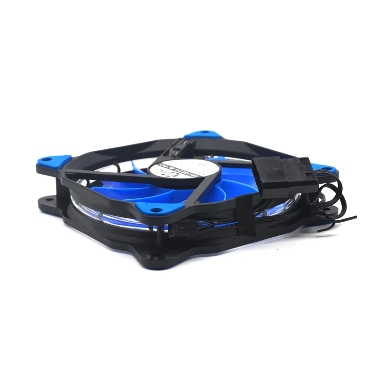 2 uds ventilador azul de 120mm ventilador LED de ordenador enfriador de agua 12V ventilador enfriador caja ventiladores ventilador de refrigeración ventilador de CPU tornillo de anillo led dual - imagen 5