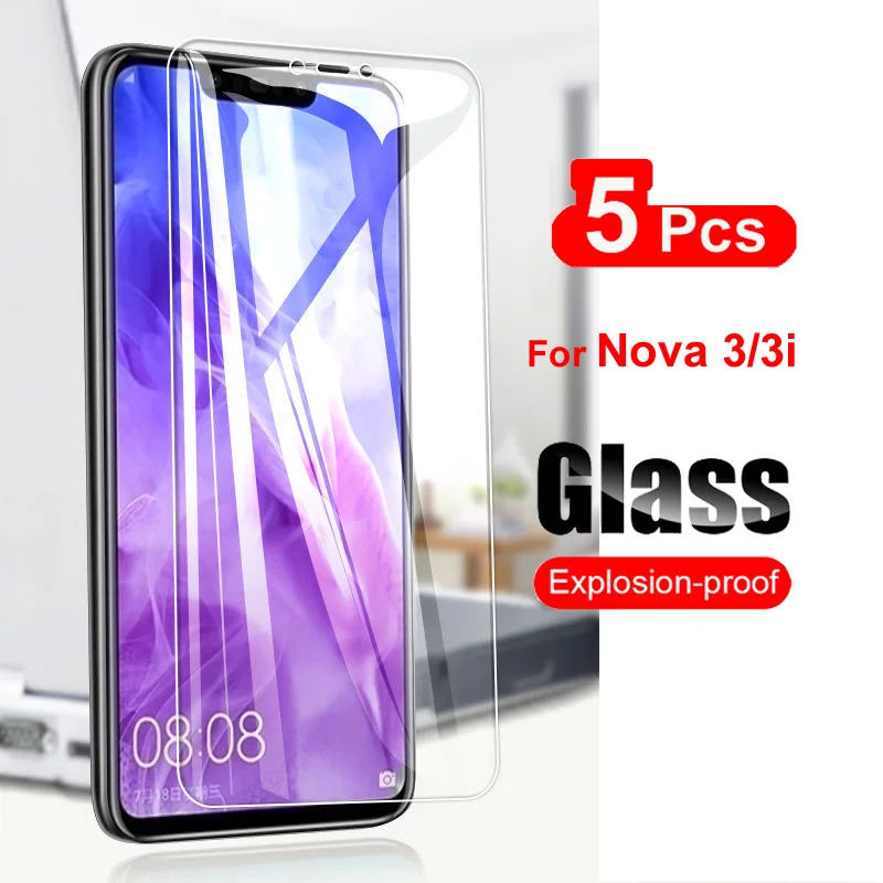 Protector de pantalla de vidrio templado para Huawei Nova 3 3i 3E, película antiarañazos 2.5D, 5 unidades - imagen 2