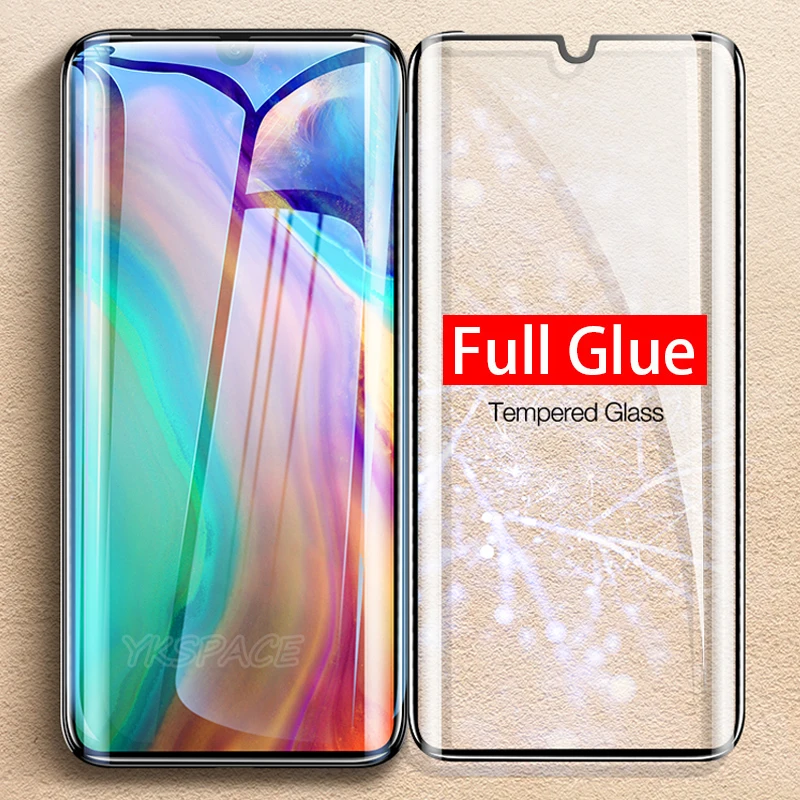 Protector de pantalla de pegamento completo para Xiaomi CC9 Pro 3D borde curvo 9H película de vidrio templado funda amigable - imagen 3