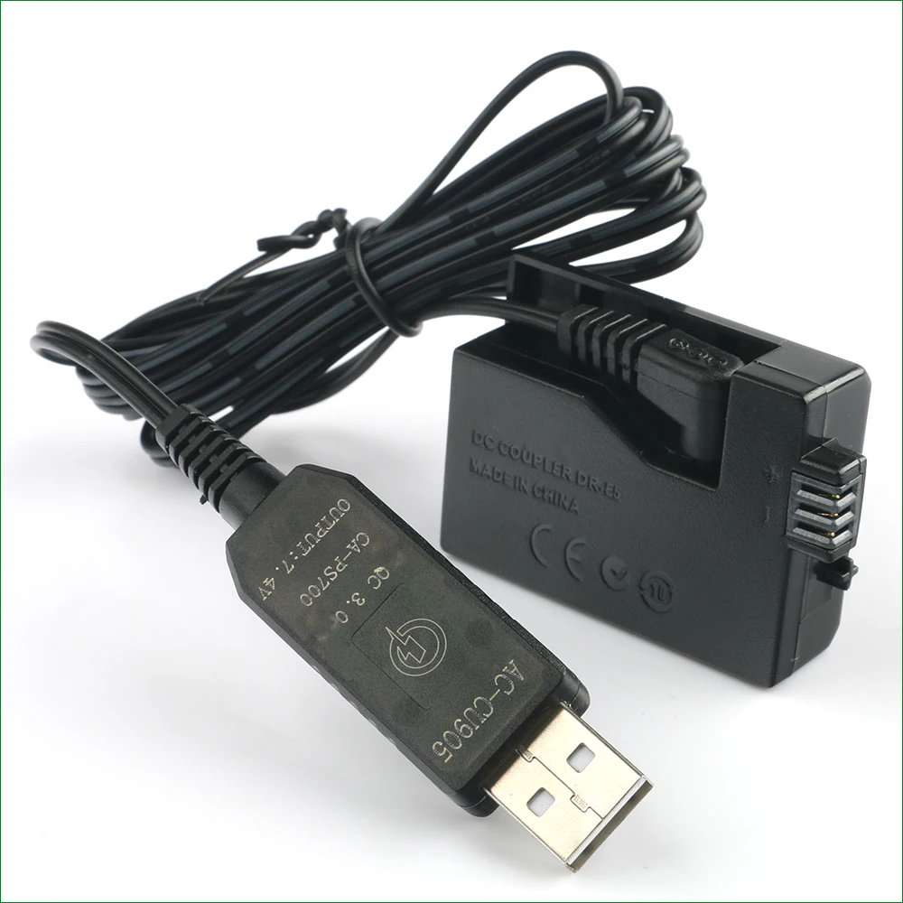 Batería simulada LP E5 LPE5 ACK-E5 acoplador CC para Canon EOS 450D 500D 1000D Kiss F X2 X3 Rebel XSi XS T1i - imagen 4