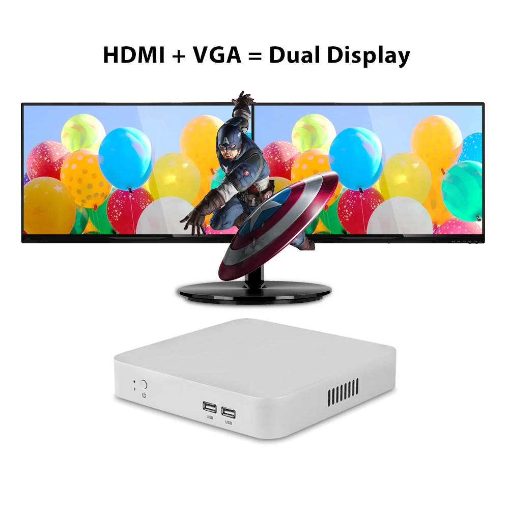 XCY-Mini Pc Intel Core i5 4200U i7 4500U, microordenador de oficina, Linux, Tv Box, Minipc, HDMI, VGA, WiFi, Gigabit, Ethernet, PC de escritorio - imagen 3