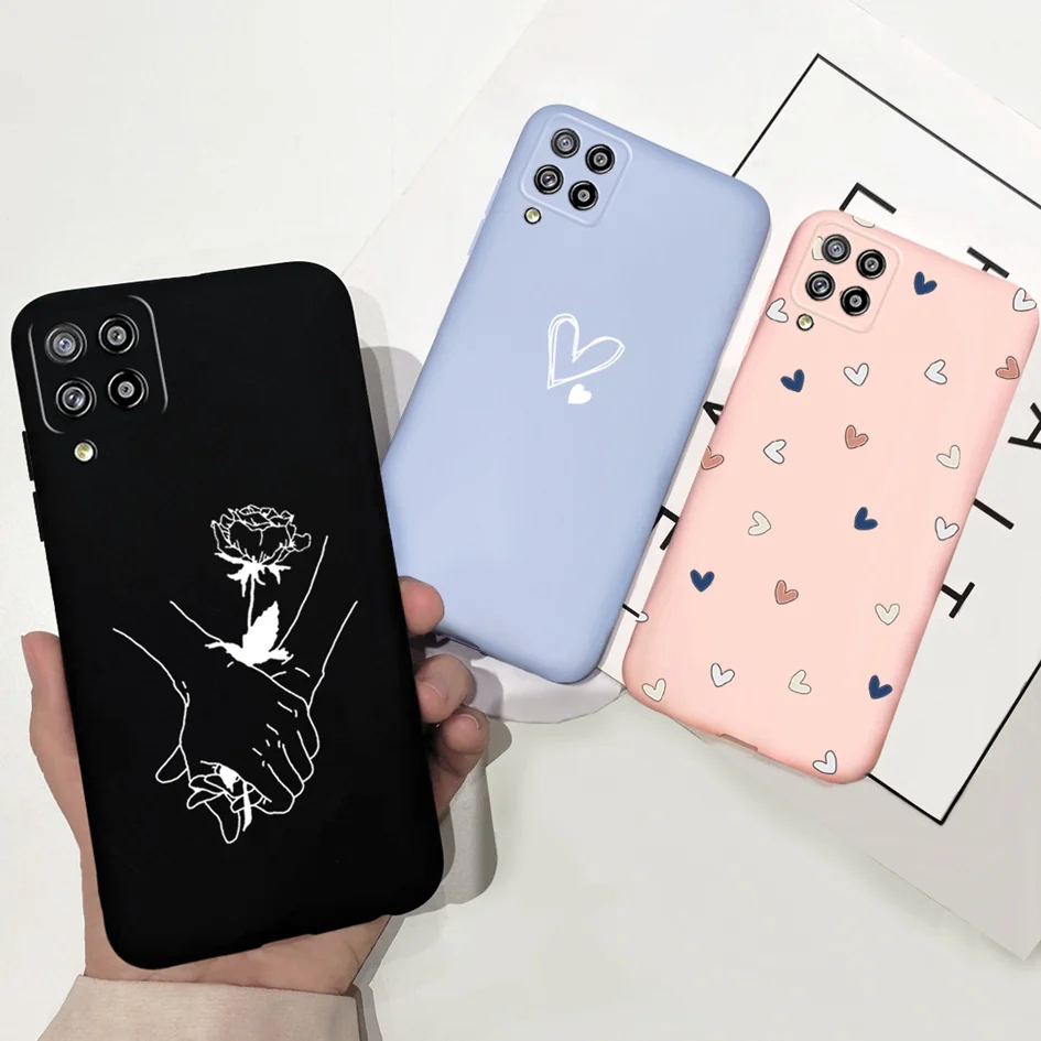 Parachoques a prueba de golpes para Samsung Galaxy A22 A 22 funda 2021 caramelo Margarita Cactus amor corazón pintura funda de teléfono para Galaxy A22 Fundas - imagen 4