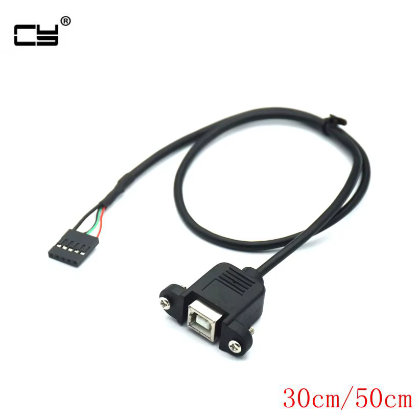 USB 2.0 B hembra - Montaje en panel, paso 2,0 mm, 5 pines Dupont - imagen 4