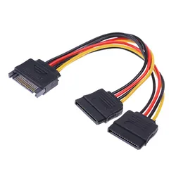 Cable SATA Macho a Doble Hembra Y - Divisor de Alimentación