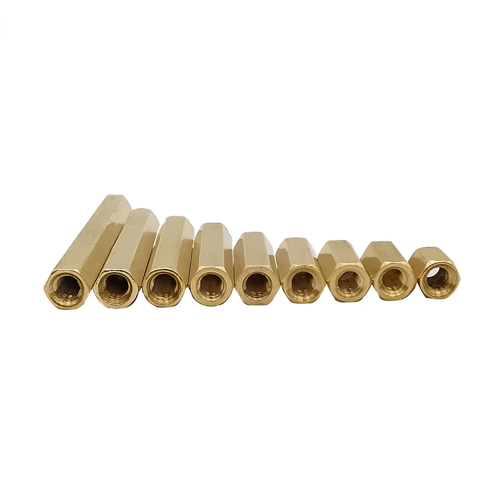 10 piezas M3 6-40mm latón Hex macho hembra separador Pilar Stud montaje espaciador hexagonal PCB placa base tornillo de perno hueco - imagen 3