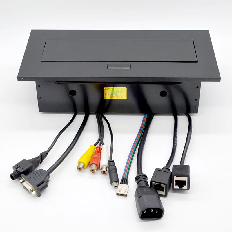Toma de corriente Multimedia para escritorio, conector con USB de 3,5mm, interfaz AV VGA, caja de cableado libre, enchufe para mesa de conferencia, nueva fuente de alimentación - imagen 5