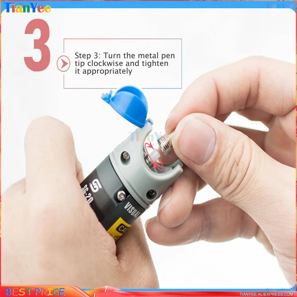 Pieza de repuesto VFL de 7mm y 5mm, localizador Visual de fallos, accesorio de manga de Ceramica, probador de fibra, núcleo de cerámica y conector de junta de Metal, x2 Uds. - imagen 5