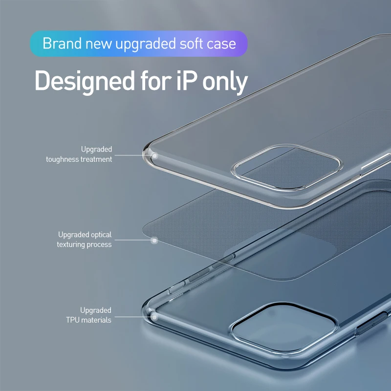 Baseus-funda de silicona para iPhone 11 Pro Max, carcasa trasera transparente delgada de TPU, anticaída - imagen 4