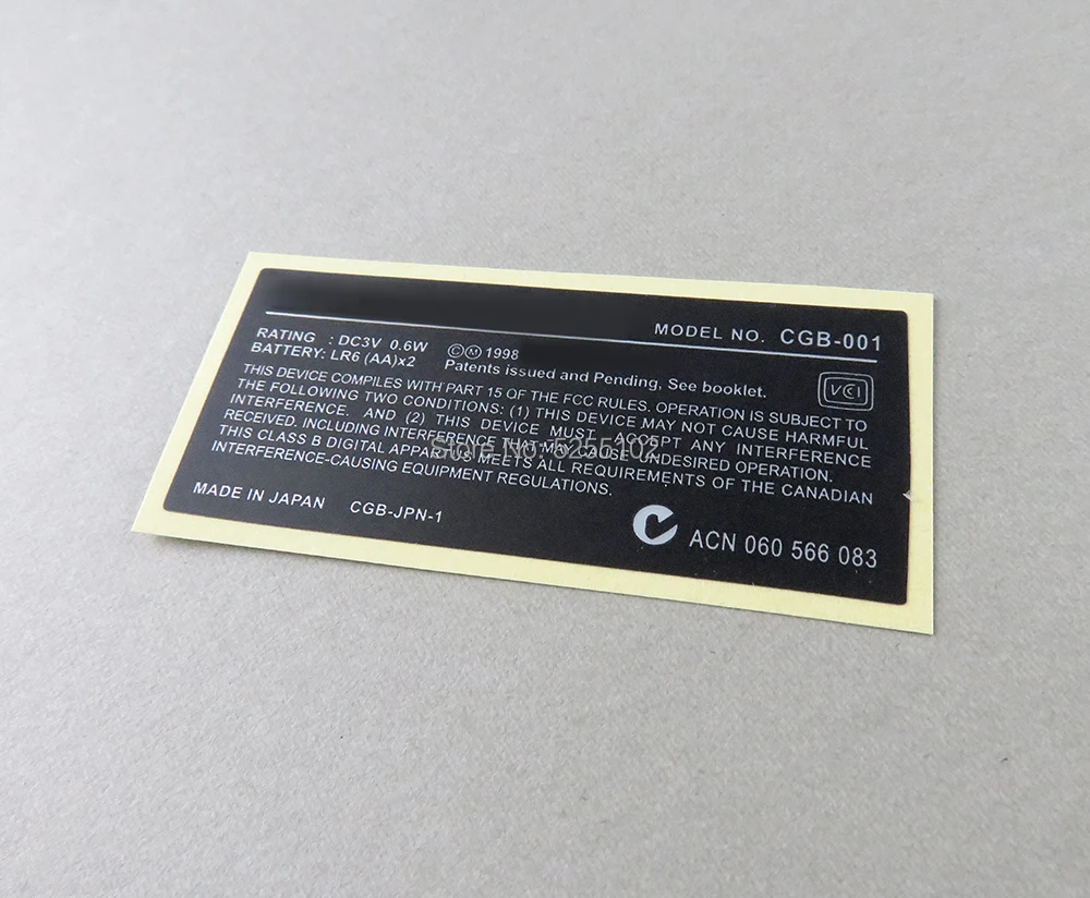 400 Uds para GBA SP GBC GBP nuevas etiquetas pegatinas traseras de repuesto para Gameboy Advance/Color/consola de juegos de bolsillo - imagen 5