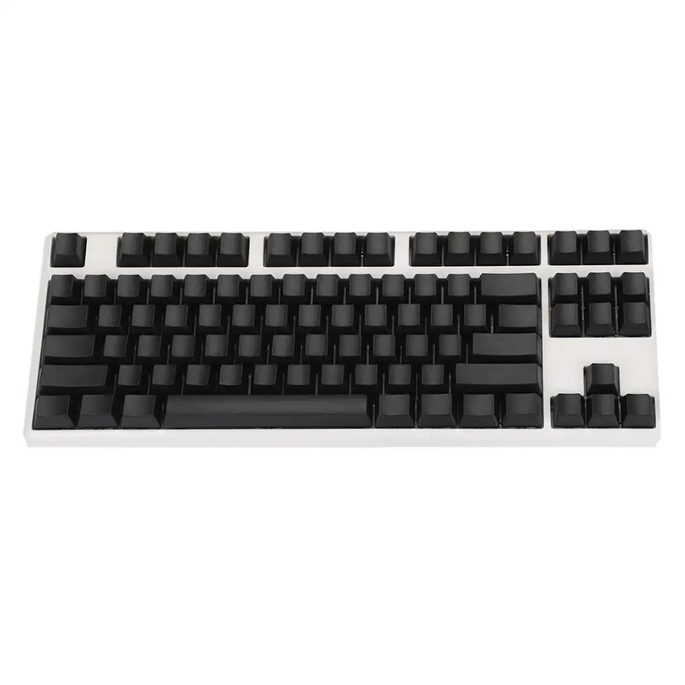 Teclado mecánico para juegos, teclas OEM con diseño ISO ANSI, teclas PBT gruesas, 87 88 en blanco, YMDK, para interruptores Cherry MX - imagen 3