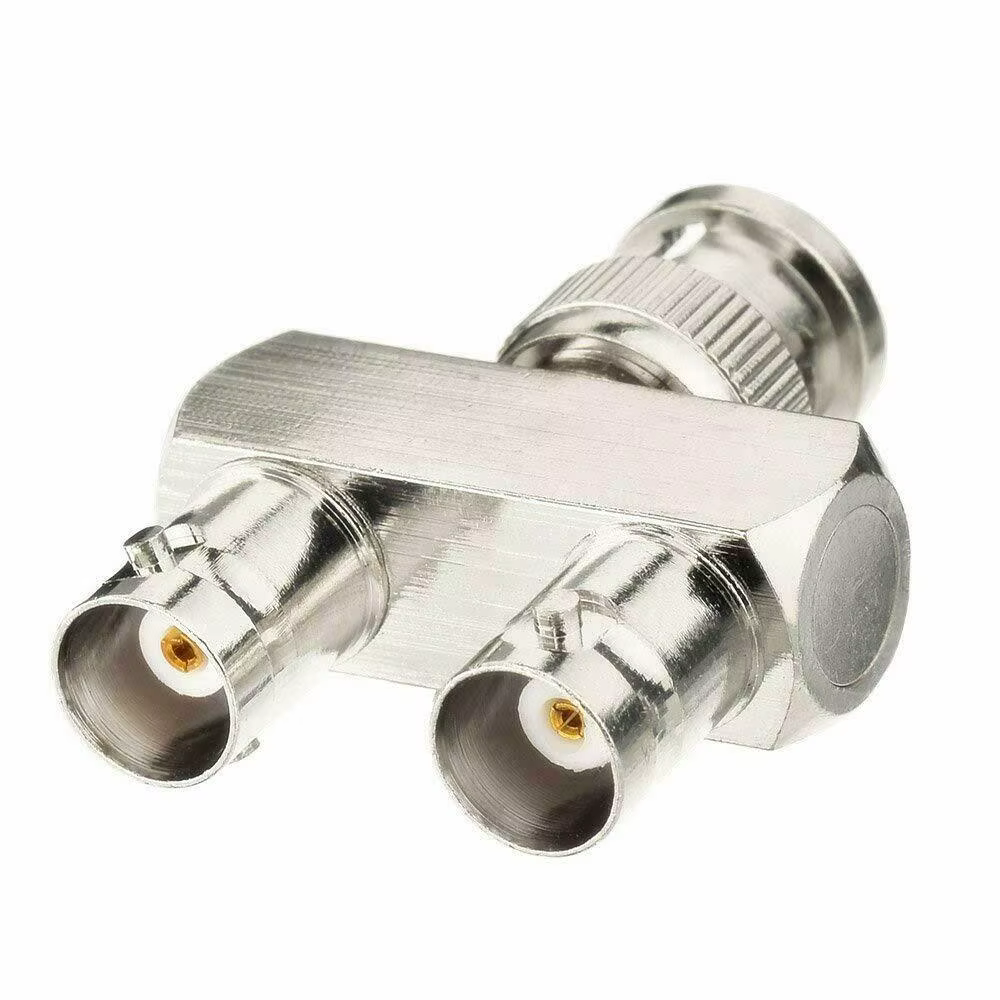 Divisor BNC Macho-Hembra 3 Vías Coaxial RF Tipo T Audio