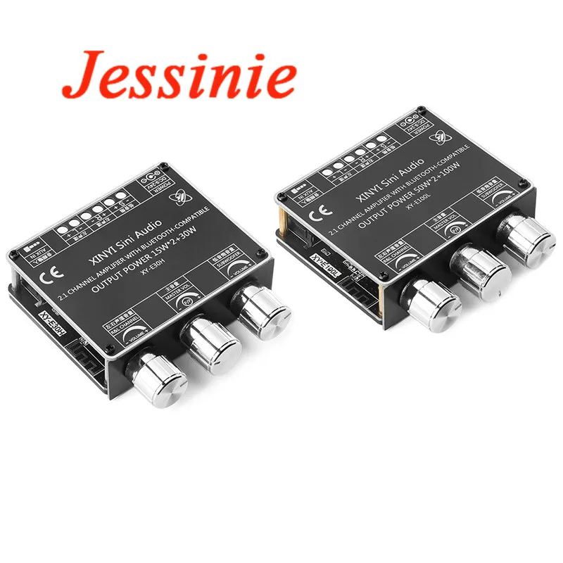 Módulo de placa amplificadora de potencia Digital 2,1 E100L E30H, 5,0 canales, compatible con Bluetooth, amplificador de Subwoofer estéreo de Audio de 15W x 2 + 30W