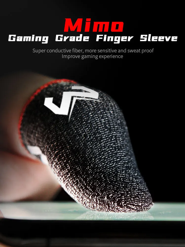 Guantes de dedo a prueba de sudor para juegos de teléfono, funda antideslizante para los dedos, para PUBG, pantalla táctil, acceso práctico, 2 uds. - imagen 3
