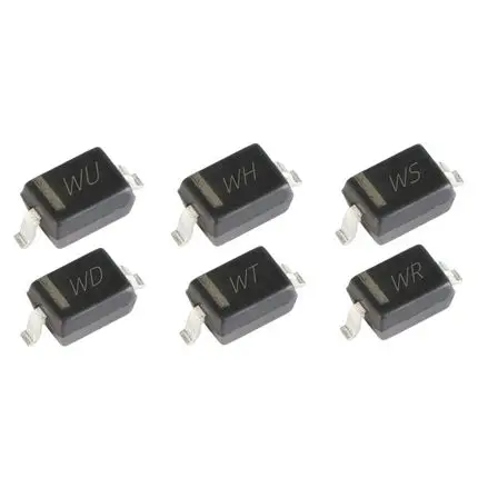 100 Uds diodo SMD SOD-323 0805 0,25 W diodo SMD BZT52C10V 3V 3V3 7V5 6V8 5V6 5V1 4V7 12V 10V 15V 16V 18V 20V 24V - imagen 2