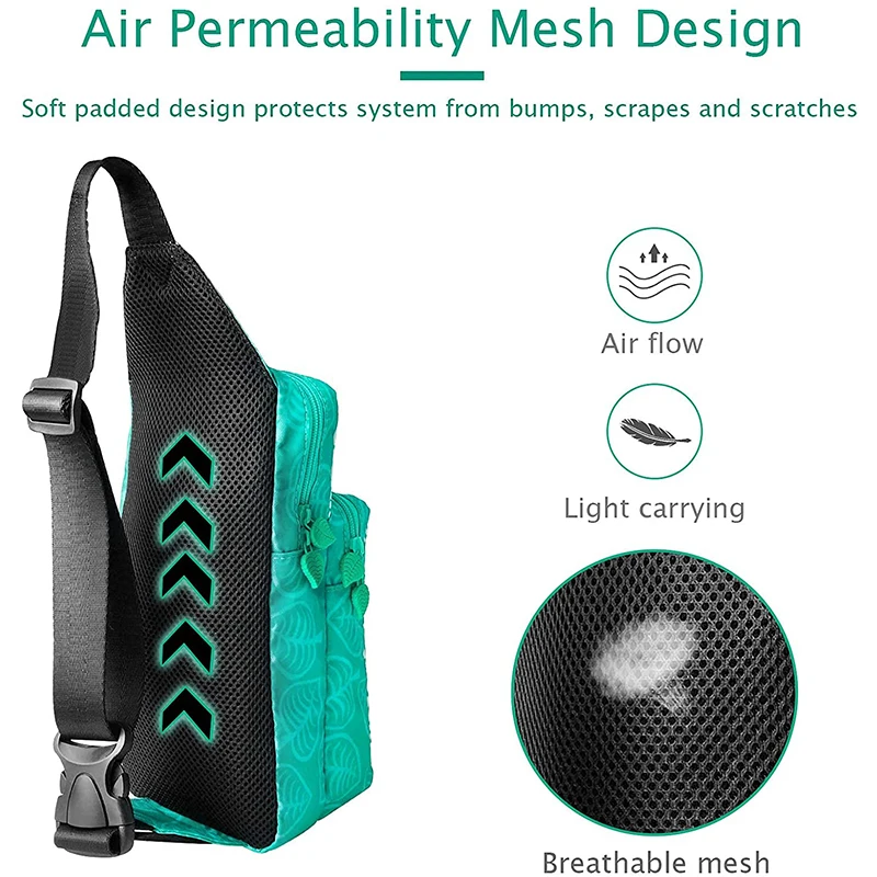 Funda Animal Crossing de nailon para Nintendo Switch, resistente al agua, portátil, mochila de hombro, bolsa de interruptor, accesorios de juego - imagen 5