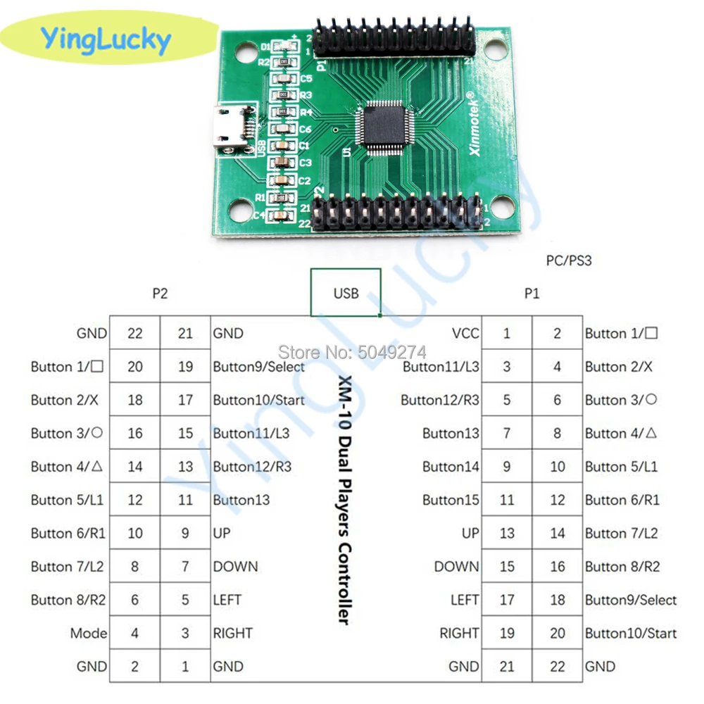 Xin Mo Arcade USB Codificador MAME PC Joysticks
