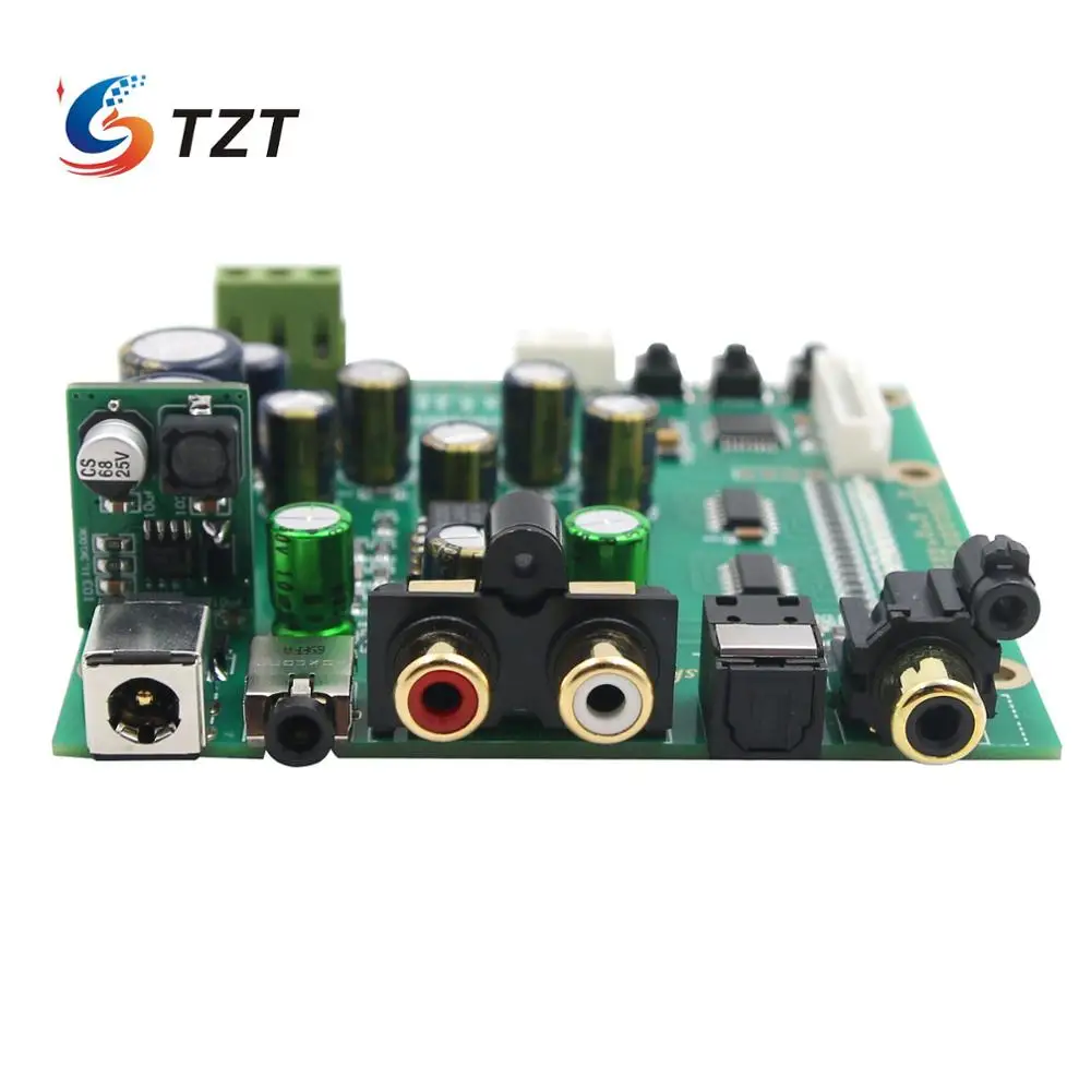 TZT-placa decodificadora ES9038Q2M DAC, soporte para IIS DSD, fibra óptica, entrada Coaxial 384K DOP128 + módulo de fuente de alimentación, pantalla LCD - imagen 5