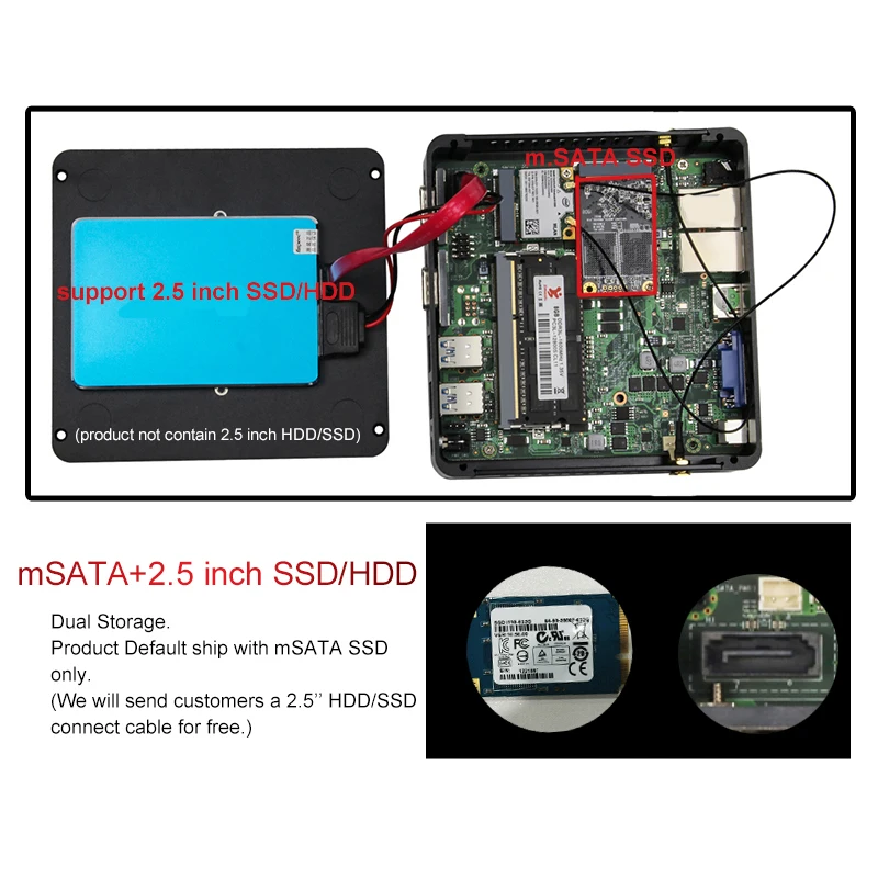 Mini PC Industrial Celeron J4125 Dual LAN HDMI WiFi Windows 10 - imagen 2