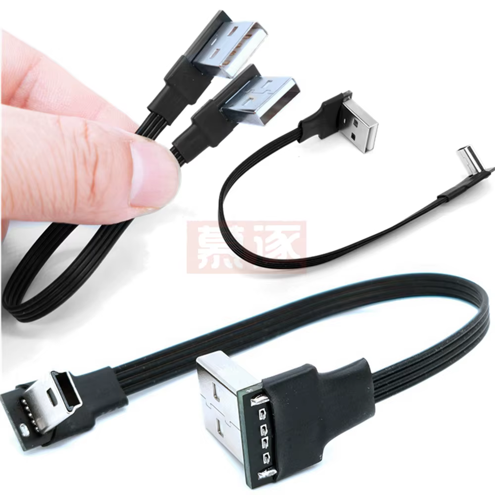 Cable Mini USB Tipo B flexible - Angular 90° USB 2.0 - imagen 2