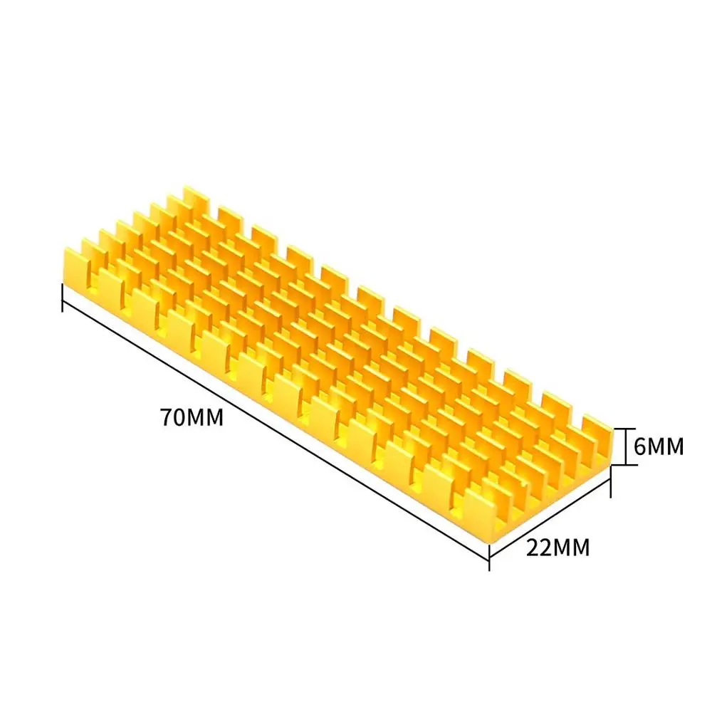 Disipador de calor de aluminio para ordenador portátil, disipador de calor de aleta de enfriamiento de memoria, PCIe NVMe M.2 2280 SSD, venta al por mayor, 5 piezas - imagen 2