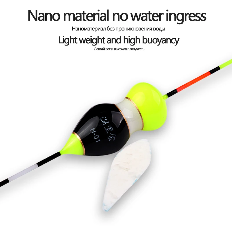 3 uds Nano flotador de pesca + 3 tubos de boya + 1 soporte de flotador flotador de pesca de agua poco profunda flotador de pesca en hielo sensible multicolor disponible - imagen 3