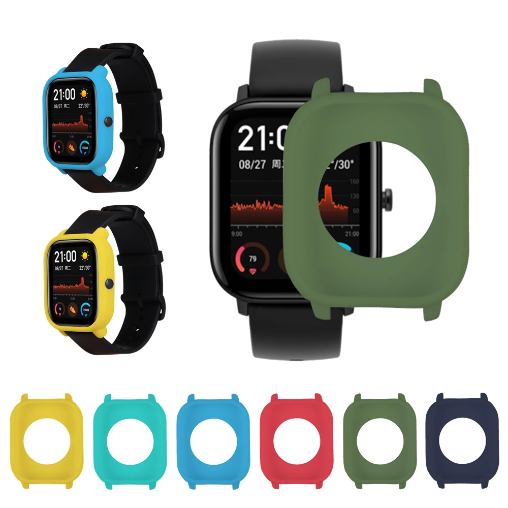 Funda de silicona para reloj inteligente Amazfit GTS, funda protectora de TPU suave para Xiaomi Huami Amazfit GTS, funda protectora para parachoques
