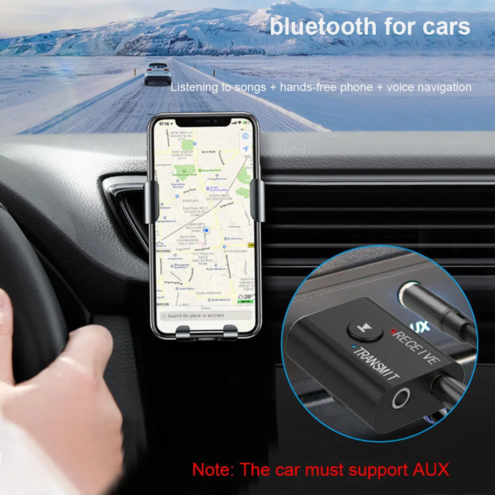 Mini transmisor inalámbrico USB AUX para coche, Compatible con Bluetooth 5,0, receptor, Audio, música, adaptador inalámbrico para TV, PC y coche - imagen 3