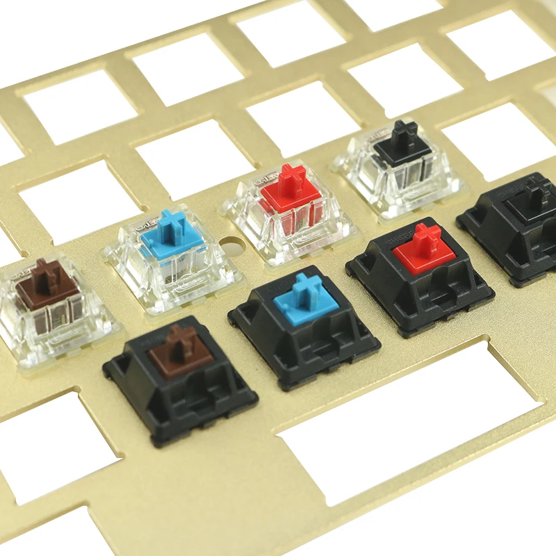 Interruptor de teclado mecánico Cherry MX original, interruptor RGB rojo, negro, azul y marrón, color blanco natural, silencioso, rojo y plateado, 3 pines, 1 unidad - imagen 4