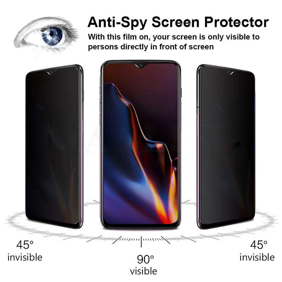 2 uds privacidad Anti espía mirando vidrio templado para OPPO A9 A9X A72 A73 A74 A75 A75s A76 A77 A78 A79 A83 A85 4G 5G Protector de pantalla - imagen 4