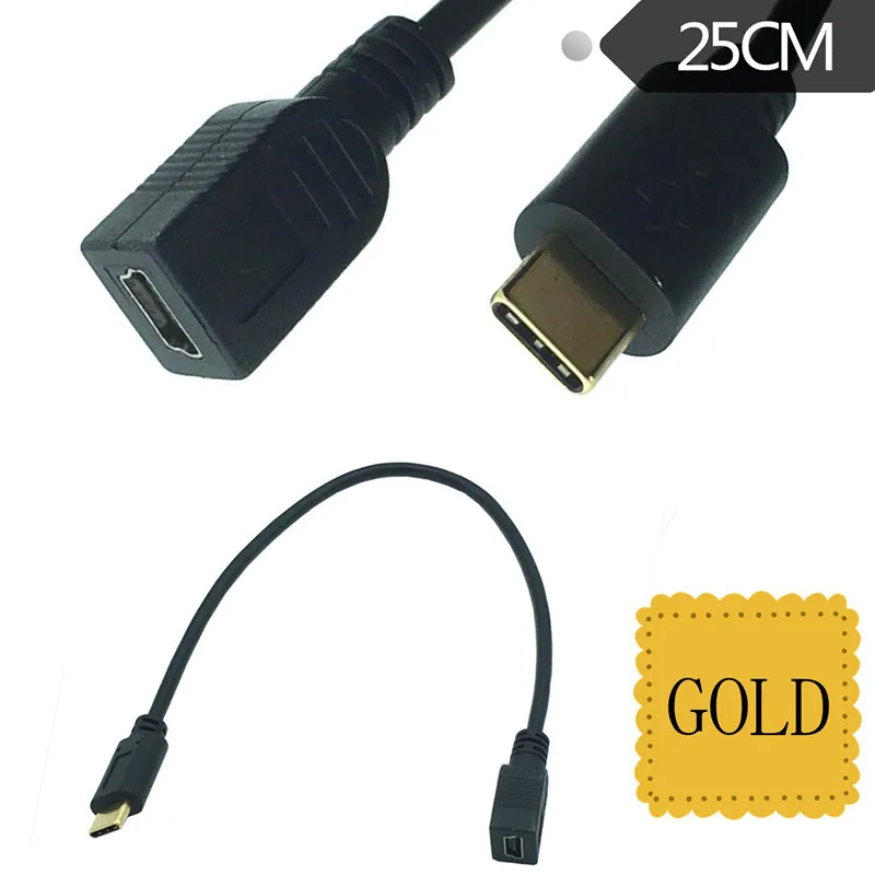 Conector macho USB 2.0 tipo C a cable de datos hembra Mini USB 2.0 para teléfono móvil - imagen 3