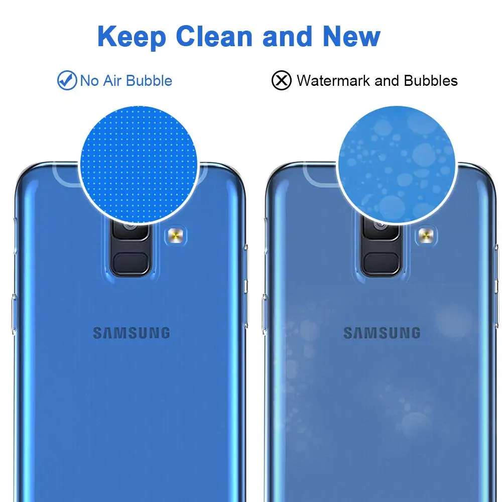 Ultra Dunne Transparante TPU voor Samsung Galaxy A6 A6 Plus A6S 2018 Telefoon Case Achterkant Clear Siliconen Fundas Galaxy A6 Plus Coque - imagen 4