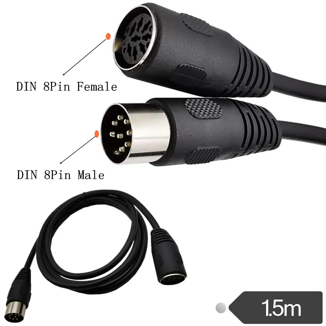 Un cordón negro con un punto rojo