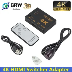Conmutador HDMI 3 Puertos Selector 4K Ultra HD Mini