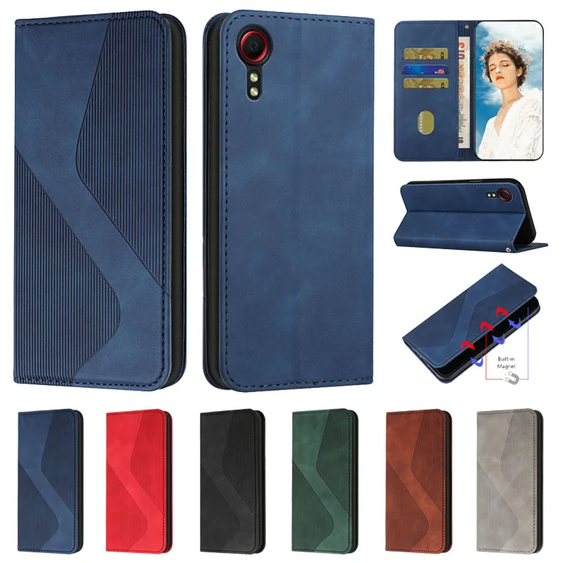 Para Samsung Xcover 5 funda de cuero magnética con tapa para Samsung Galaxy XCover 5 funda Galaxy Xcover 4S X funda 5 4 4S funda Etui - imagen 2