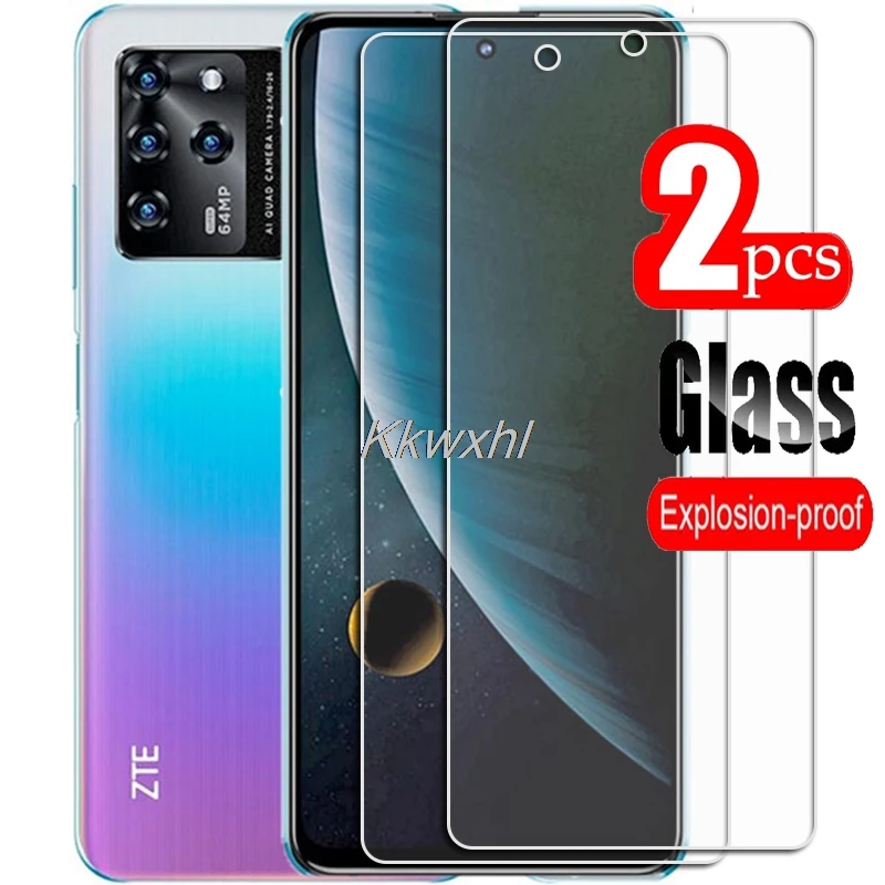 Protector de vidrio templado para ZTE Blade V30, película protectora de pantalla de teléfono, HD, 2 uds.