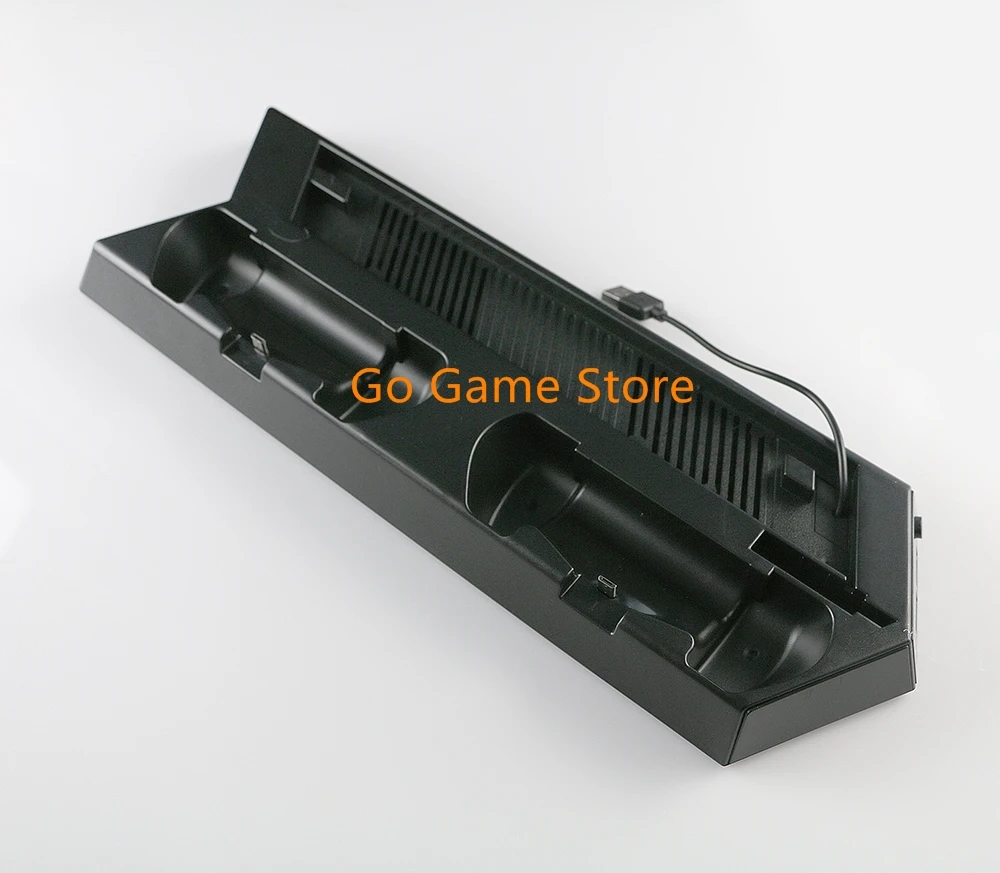 Soporte Vertical delgado para PS4, ventilador de refrigeración, soporte de carga para puertos de cargador duales, controlador delgado Playstation 4, PS4, 1 ud. - imagen 3