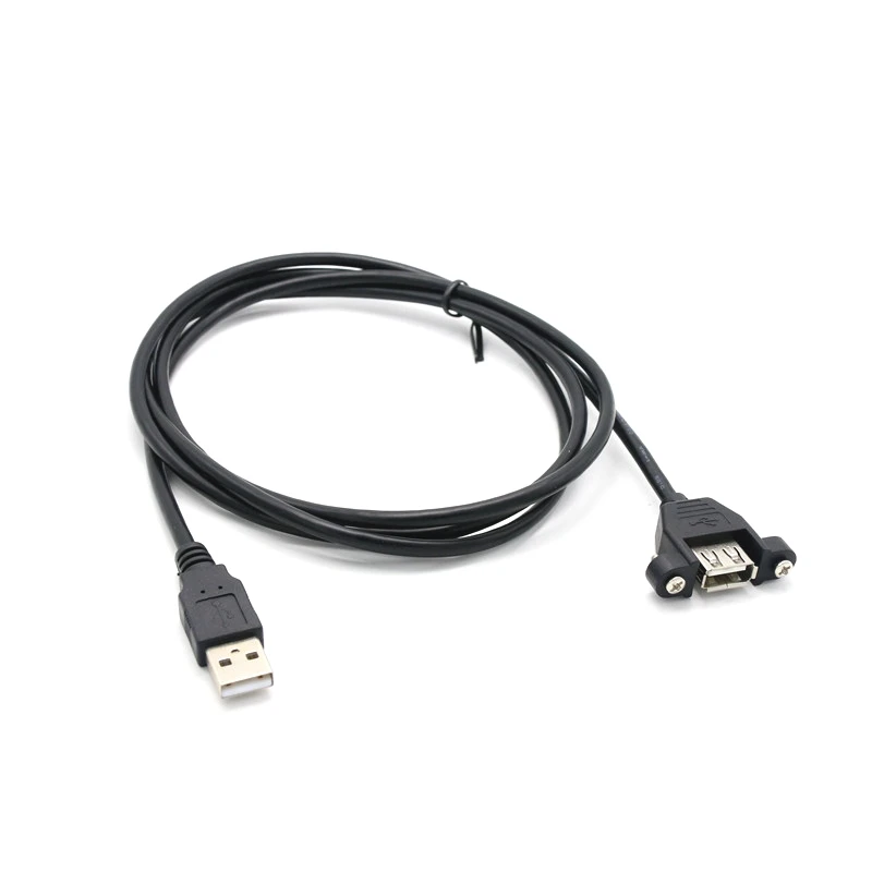 Soporte de panel USB 2,0 A macho a hembra con tornillos Cable 30cm 50cm 100cm 150cm - imagen 5