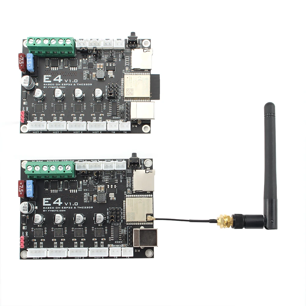 FYSETC-Placa de Control E4 para impresora 3D, dispositivo con WiFi integrado y Bluetooth, 4 piezas, TMC2209, 240MHz, 16M, Flash - imagen 2
