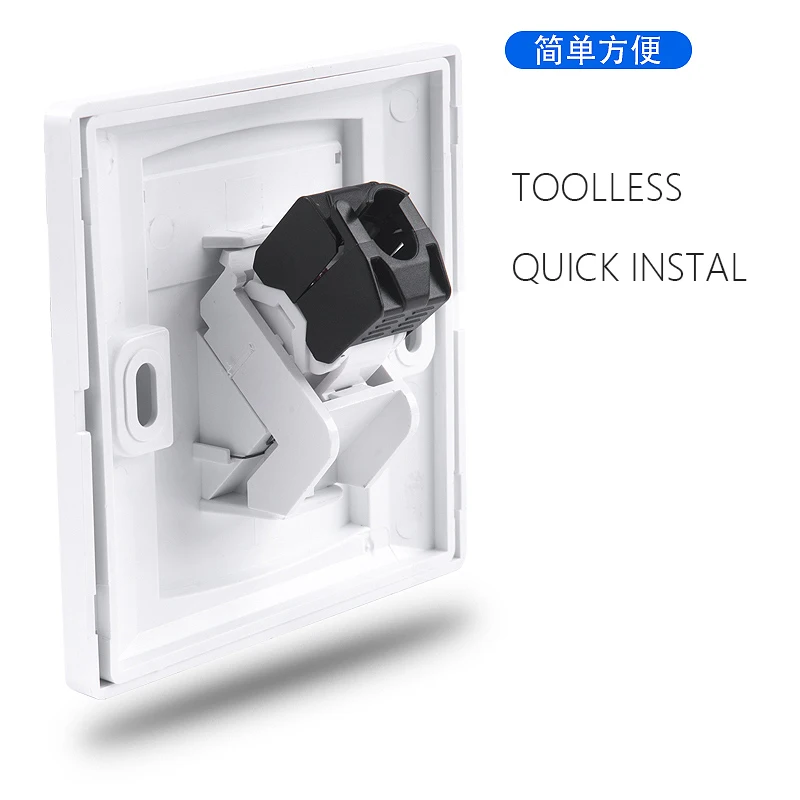 Placa frontal de pared de red de 86x86mm, 1 puerto, salidas de pared, Ethernet, 2 puertos, placa de pared Modular adecuada para caja inferior de 80x80mm - imagen 5