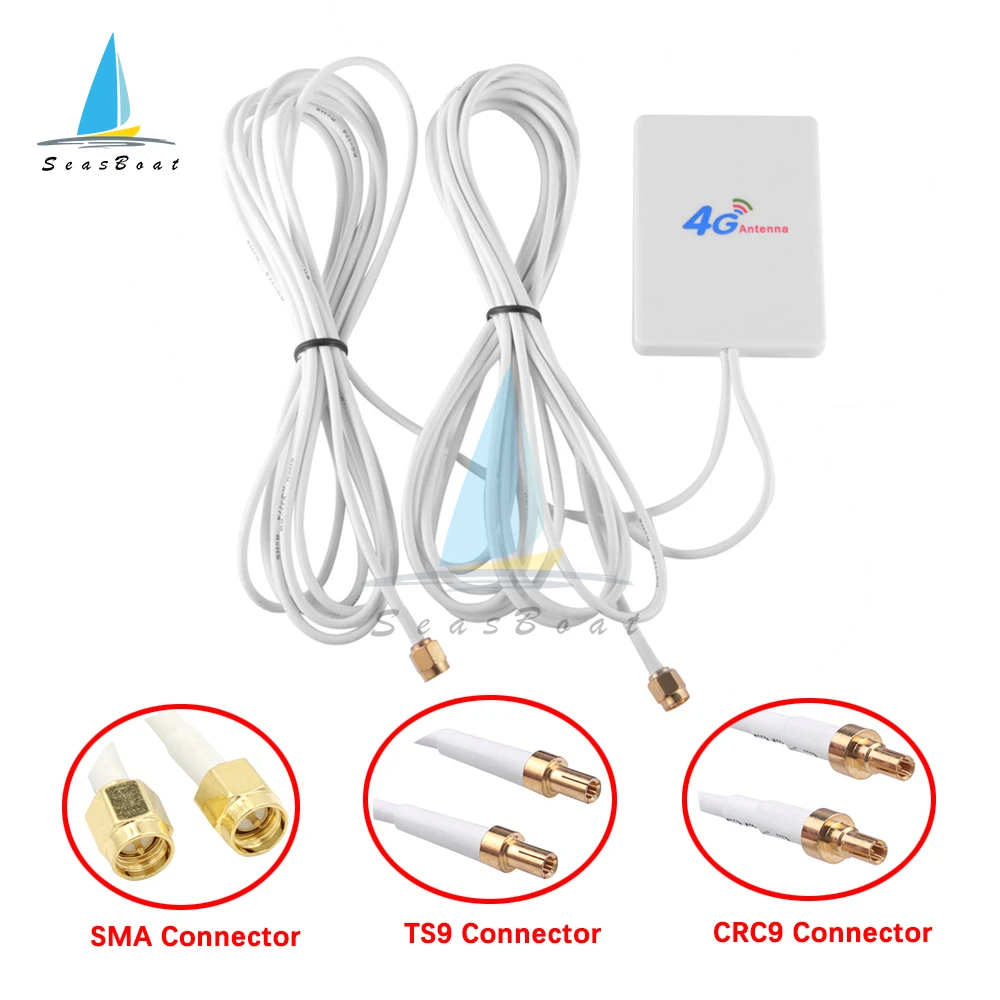 Antena externa aérea para Router de 2M, 3G, 4G, LTE, con Cable conector TS9 / CRC9/SMA, para Huawei, ZTE, 4G, LTE