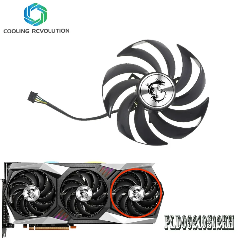 Ventilador de tarjeta gráfica PLD09210S12HH DC12V 0.40A 4Pin para MSI GeForce RTX 3070 RTX 3080 RTX 3090 SUPRIM X - imagen 3