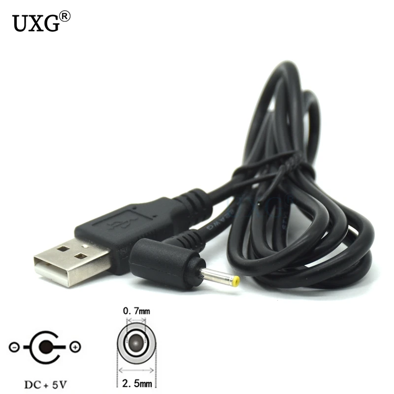 Enchufe de alimentación de CC de 90 grados, convertidor USB a 2,5*0,7 mmmm/DC 2,5x0,7mm, Conector de ángulo recto en forma de L con Cable conector - imagen 2