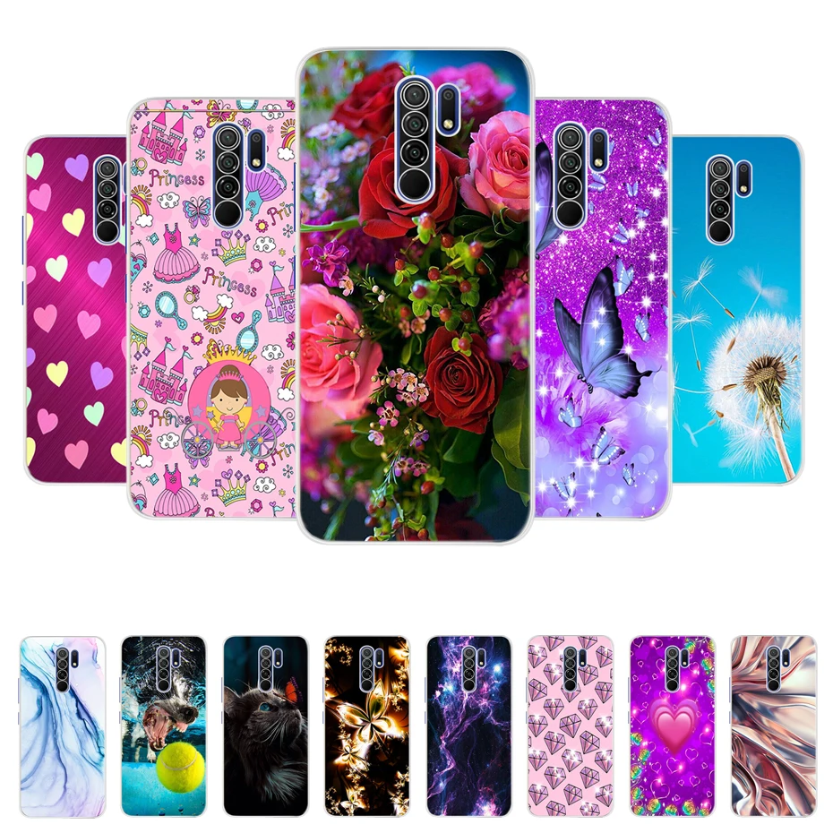 Para xiaomi redmi 9 funda de silicona bonita funda trasera suave para fundas xiomi redmi 9 6,53 pulgadas etui coque fundas protectoras para teléfono