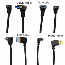 Cable USB-C 90 Grados Alta Velocidad para Xiaomi Huawei Samsung