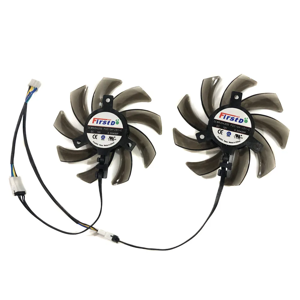 2Pcs/Set Ventilador de tarjeta gráfica,FDC10H12S9-C, Enfriador GPU,para Palit GeForce CMP 30HX 6GB,para PNY GTX 1080 XLR8 Gaming OC,para PNY GeForce GTX 1060 XLR8 Gaming OC,reemplazo GA91S2U - imagen 4