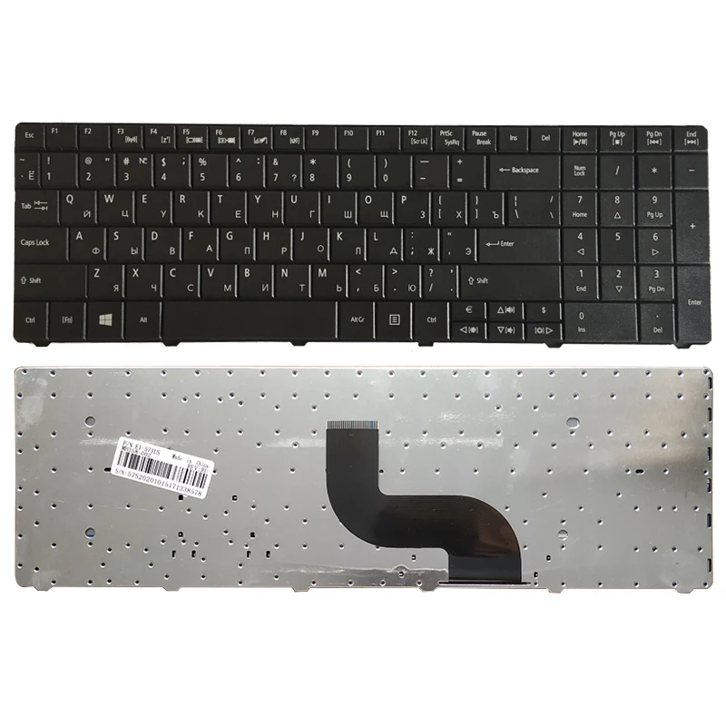 Teclado ruso para Acer TravelMate V5WC1, P253, P453, P253-E, P253-M, P253-MG, P453-M, RU, negro, PK130PI1B04, P453-MG