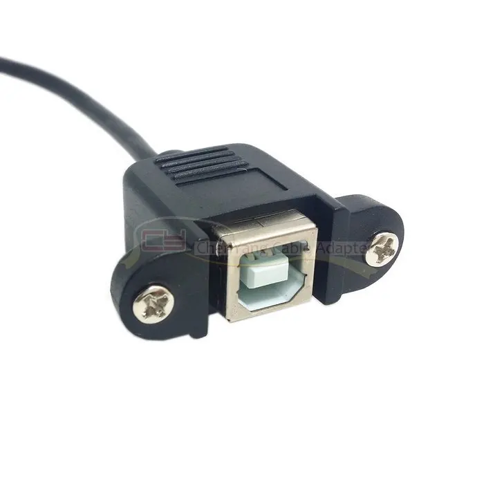 Cable micro USB de 5 pines macho a USB B hembra tipo montaje en panel 30 cm 50 cm con tornillos - imagen 3